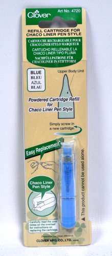 Clover Chaco Liner Pen Chalk Refill Blue