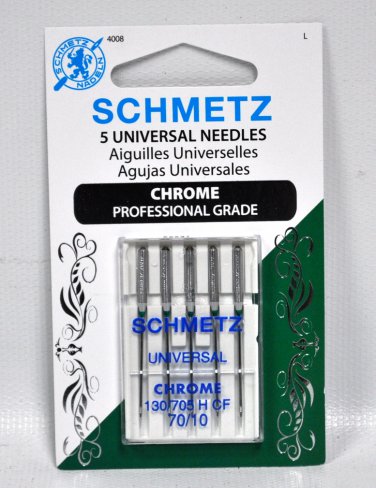 Schmetz Chrome Universal Needle 5 ct, Size 70/10
