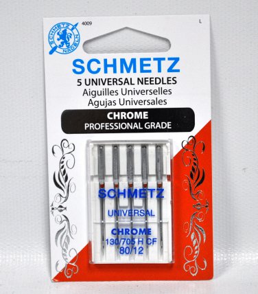Schmetz Chrome Universal Needle 5 ct, Size 80/12
