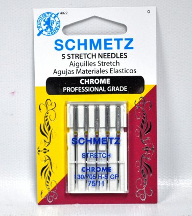 Schmetz Chrome Stretch Needle 5 ct, Size 75/11