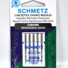 Schmetz Chrome Microtex Needle 5 ct, Size 70/10