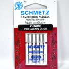 Schmetz Chrome Embroidery Needle 5 ct, Size 75/11