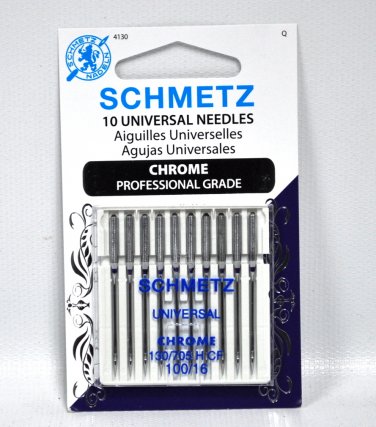 Schmetz Chrome Universal Needle 10 ct, Size 100/16