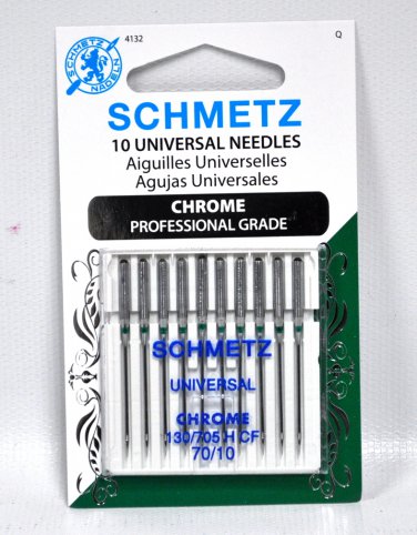 Schmetz Chrome Universal Needle 10 ct, Size 70/10