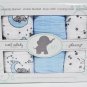 3 Finished Embrace Blue Stars Swaddles