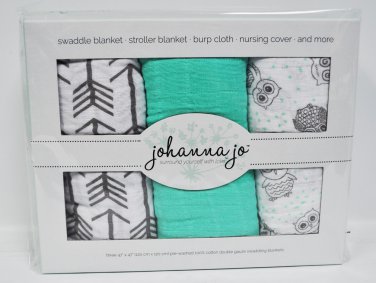 3 Finished Embrace Owls Swaddles