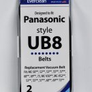 Generic Designed To Fit Panasonic Style UB8 Vacuum Belts 2 Pack