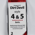 Generic Dirt Devil Style 4 and 5 Vacuum Belts 2 Pack