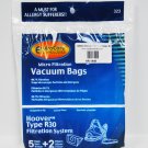 Hoover R30 Can Vac Bags, EnviroCare, 5 bags/2 Filters