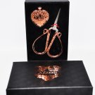 Klasse Rose Gold 4 Inch Scissor and Thread Cutter Set Klasse Rose Gold 4 Inch Scissor and Thread Cutter Set
