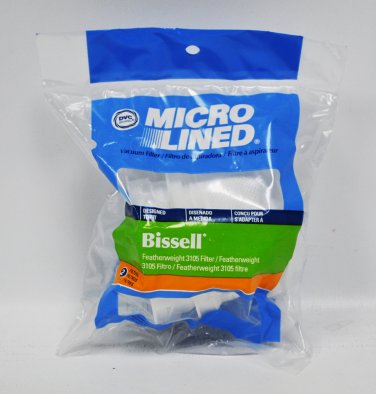 DVC Micro Lined Bissell Featherweight 3105 Filter 2 Pa