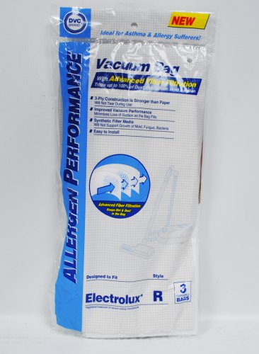DVC Electrolux Style R Synthetic Paper Vacuum Bags 3 Pack