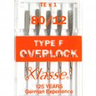 Klasse Serger Type F Overlock Size 80/12 Needles 5 Pack Klasse Serger Type F Overlock Size 80/12 Needles 5 Pack