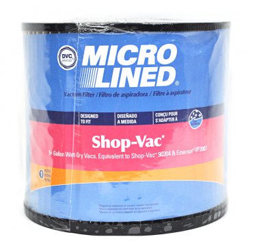 DVC Micro Lined Shop Vac 5 6 and 8 Gallon Cartridge Filter 90304