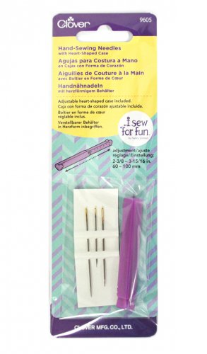 Clover I Sew for Fun Hand-Sewing Needles with Heart-Shaped Case 9605