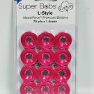 Super Bobs MasterPiece Cotton 70yd Prewound Bobbins 12ct L-Style Picaso Pink