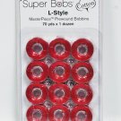 Super Bobs MasterPiece Cotton 70yd Prewound Bobbins 12ct L-Style Renae Red