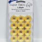 Super Bobs MasterPiece Cotton 70yd Prewound Bobbins 12ct L-Style Lemonade