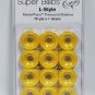 Super Bobs MasterPiece Cotton 70yd Prewound Bobbins 12ct L-Style Simply Yellow