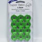 Super Bobs MasterPiece Cotton 70yd Prewound Bobbins 12ct L-Style Green With Envy
