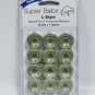 Super Bobs MasterPiece Cotton 70yd Prewound Bobbins 12ct L-Style Monet Green