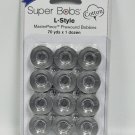 Super Bobs MasterPiece Cotton 70yd Prewound Bobbins 12ct L-Style Graystone