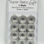 Super Bobs MasterPiece Cotton 70yd Prewound Bobbins 12ct L-Style Granite