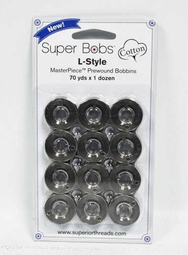 Super Bobs MasterPiece Cotton 70yd Prewound Bobbins 12ct L-Style Nightscape