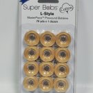 Super Bobs MasterPiece Cotton 70yd Prewound Bobbins 12ct L-Style Ancient Scroll