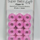 Super Bobs MasterPiece Cotton 80yd Prewound Bobbins 12ct Class 15 Peony
