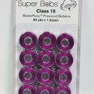 Super Bobs MasterPiece Cotton 80yd Prewound Bobbins 12ct Class 15 Majestic