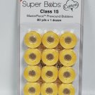 Super Bobs MasterPiece Cotton 80yd Prewound Bobbins 12ct Class 15 Lemonade