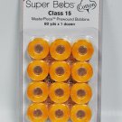 Super Bobs MasterPiece Cotton 80yd Prewound Bobbins 12ct Class 15 Soleil