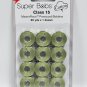 Super Bobs MasterPiece Cotton 80yd Prewound Bobbins 12ct Class 15 Monet Green