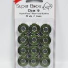 Super Bobs MasterPiece Cotton 80yd Prewound Bobbins 12ct Class 15 Fig Leaf