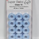 Super Bobs MasterPiece Cotton 80yd Prewound Bobbins 12ct Class 15 Baby Jeffy