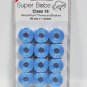 Super Bobs MasterPiece Cotton 80yd Prewound Bobbins 12ct Class 15 Azure