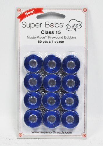 Super Bobs MasterPiece Cotton 80yd Prewound Bobbins 12ct Class 15 Starry Night