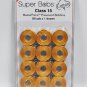 Super Bobs MasterPiece Cotton 80yd Prewound Bobbins 12ct Class 15 Wheat Fields