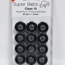 Super Bobs MasterPiece Cotton 80yd Prewound Bobbins 12ct Class 15 Raven