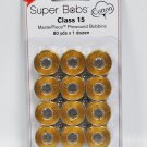 Super Bobs MasterPiece Cotton 80yd Prewound Bobbins 12ct Class 15 Bottecelli