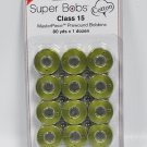 Super Bobs MasterPiece Cotton 80yd Prewound Bobbins 12ct Class 15 Donatello