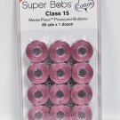 Super Bobs MasterPiece Cotton 80yd Prewound Bobbins 12ct Class 15 Sugar Plum Super Bobs MasterPiece Cotton 80yd Prewound Bobbins 12ct Class 15 Sugar Plum