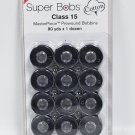 Super Bobs MasterPiece Cotton 80yd Prewound Bobbins 12ct Class 15 Indigo