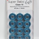 Super Bobs MasterPiece Cotton 80yd Prewound Bobbins 12ct Class 15 Gone Fishing