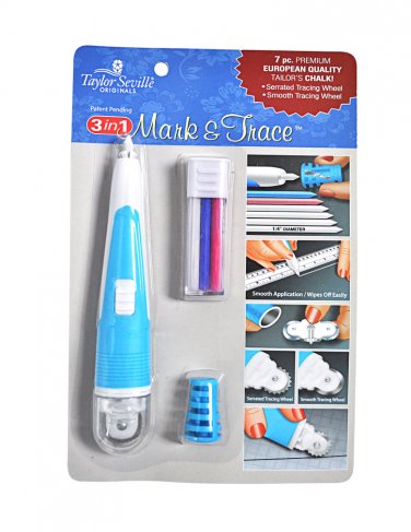 Taylor Seville 3 in 1 Mark and Trace Tailors Chalk and Tracing Wheel