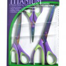 Titanium Coated 3 Piece Sewing Scissors Set with Soft Group Inlays Titanium Coated 3 Piece Sewing Scissors Set with Soft Group Inlays