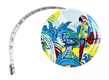 Jungle Designs 60 Inch Tape Measure Blue Leaves