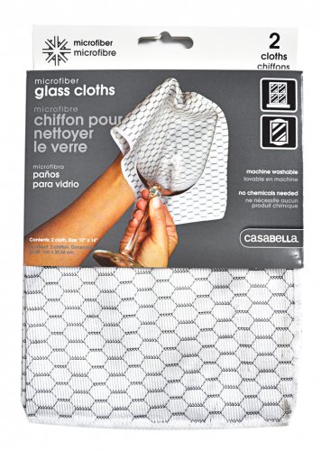 Casabella Microfiber Glass Cleaning Cloths