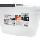 Casabella 4 Gallon Rectangular Bucket Translucent with Silver Handle